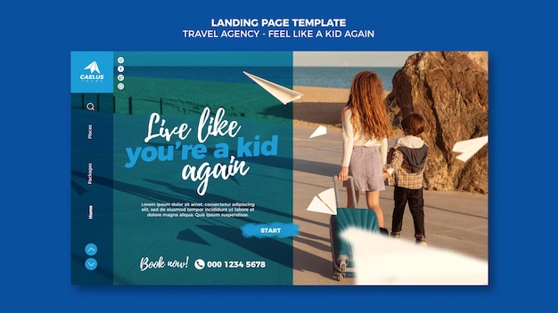 Free PSD travel agency homepage template