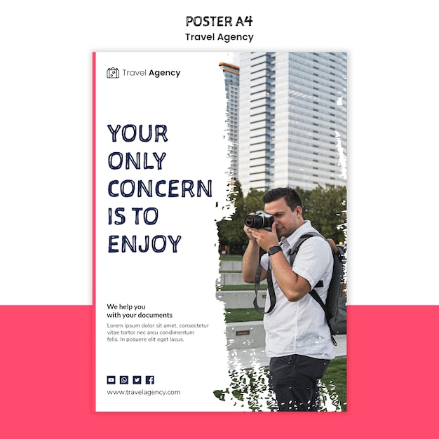 Free PSD travel agency poster theme