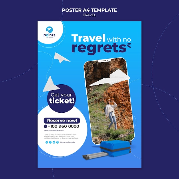 Free PSD travel agency print template