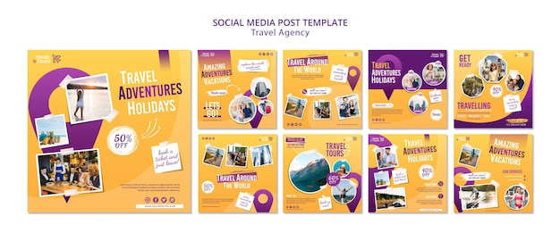 Travel agency social media post template