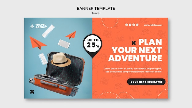 Free PSD travel banner design template