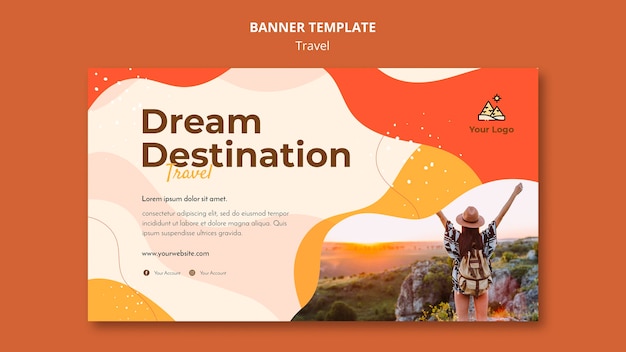 Travel banner template theme