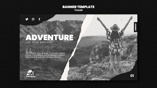 Travel banner template