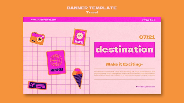 Free PSD travel banner template