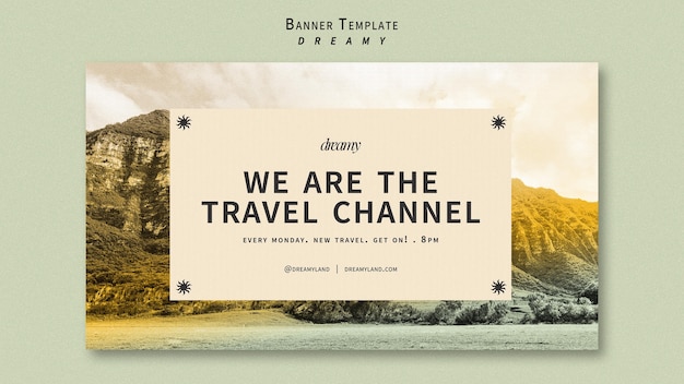 Free PSD travel channel banner template