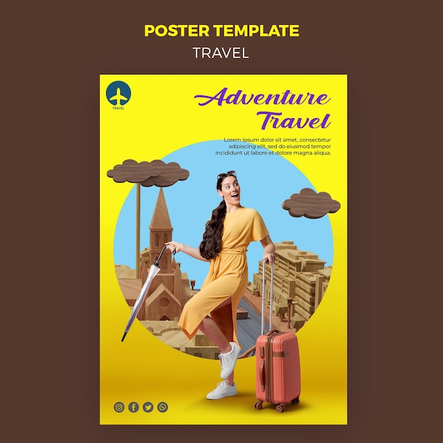 Travel concept poster template