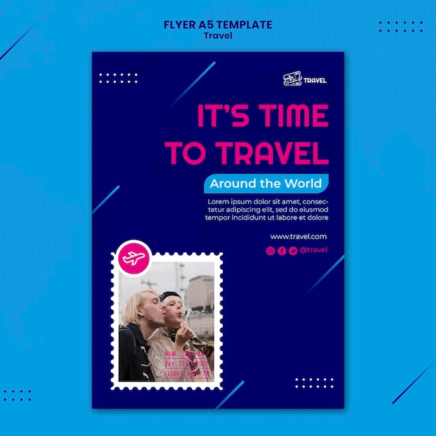 Travel design template of flyer