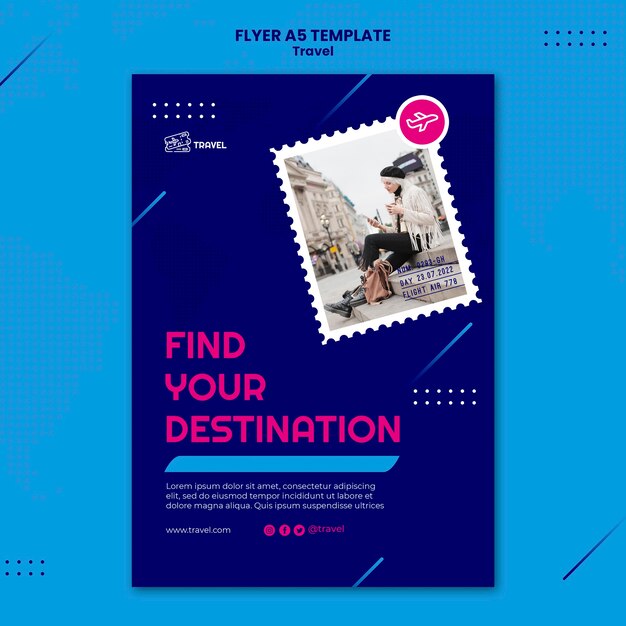 Travel design template of flyer