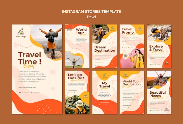 Free PSD travel instagram stories