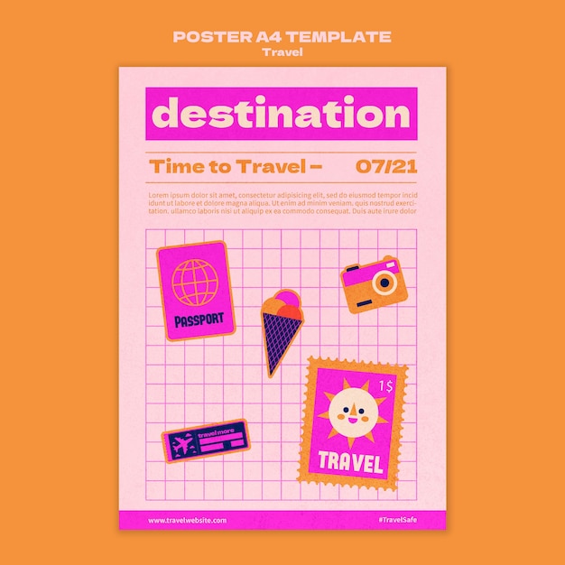 Travel poster template