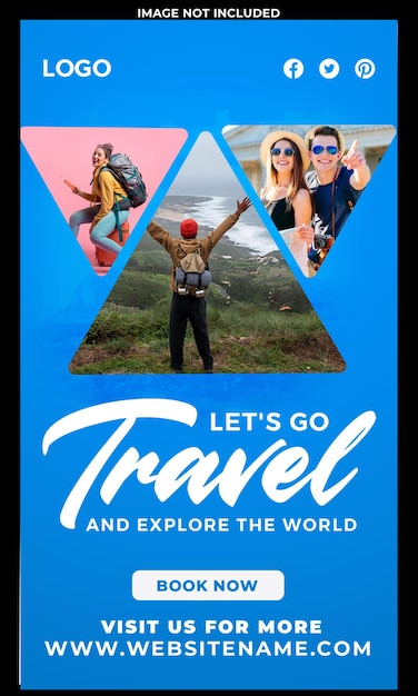 Free PSD travel social media template