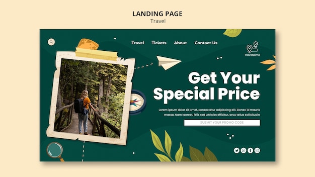 Travel special price landing page template