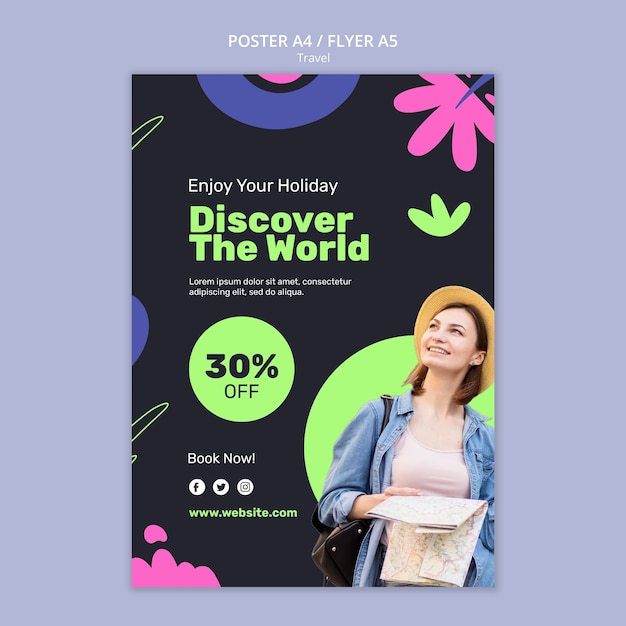 Free PSD travel template design