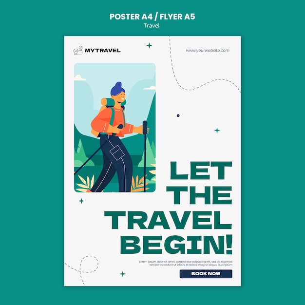 Free PSD travel template design