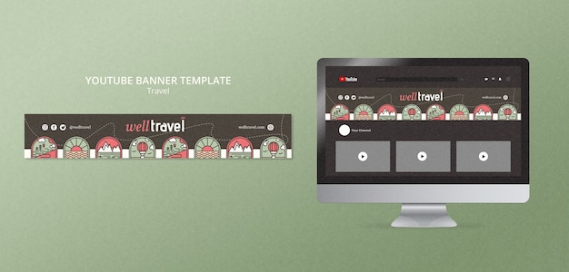 Free PSD travel template design