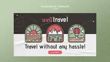 Free PSD travel template design