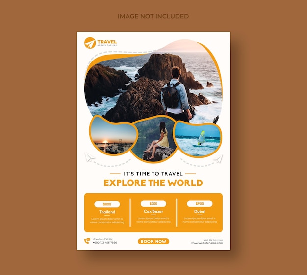 Travel tour flyer  template