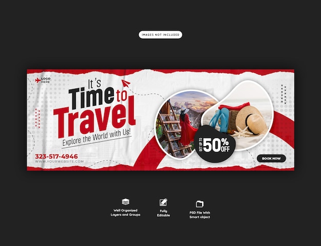 Travel and tourism Facebook cover template