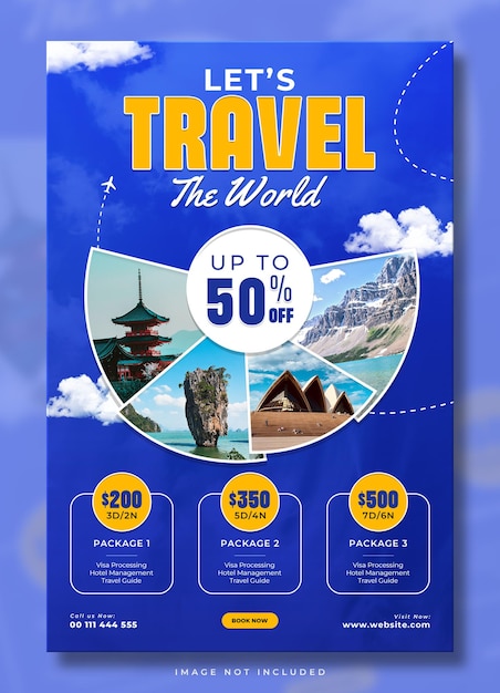 Travel and tours adventure poster template