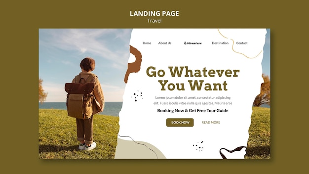 Free PSD travel the world web template