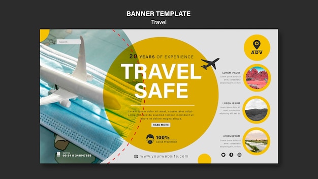 Free PSD traveling agency banner template