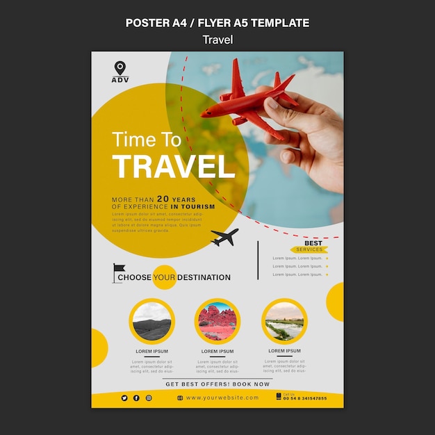 Free PSD traveling agency print template