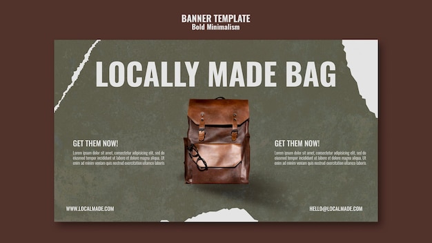 Free PSD traveling bag banner template