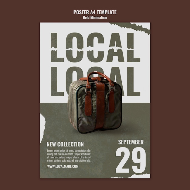 Traveling bag print template