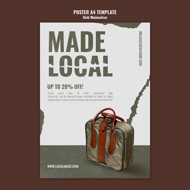 Traveling bag print template