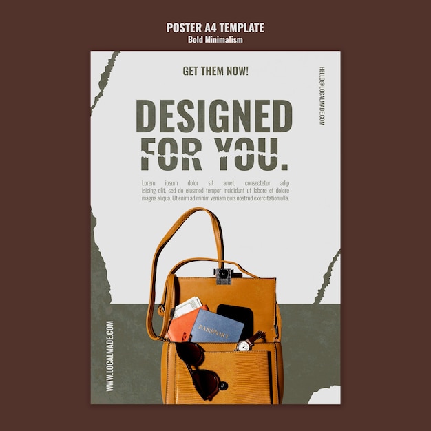 Traveling bag print template