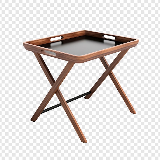 Free PSD tray table isolated on transparent background