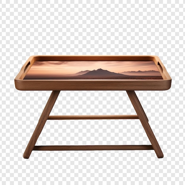 Free PSD tray table isolated on transparent background