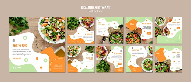 Treat yourself with healthy food social media post