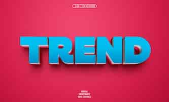 Free PSD trend 3d editable text effect