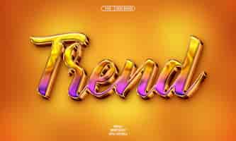 Free PSD trend 3d editable text effect