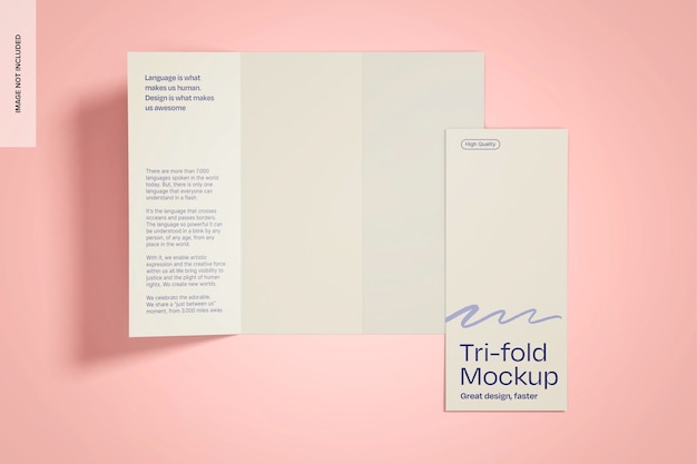 Trifold brochures mockup