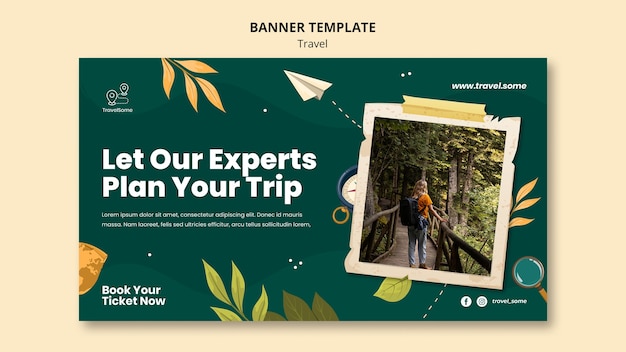 Trip planning banner template