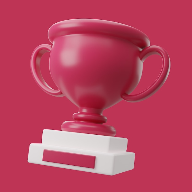 Free PSD trophy color of the year 2023 3d illustration