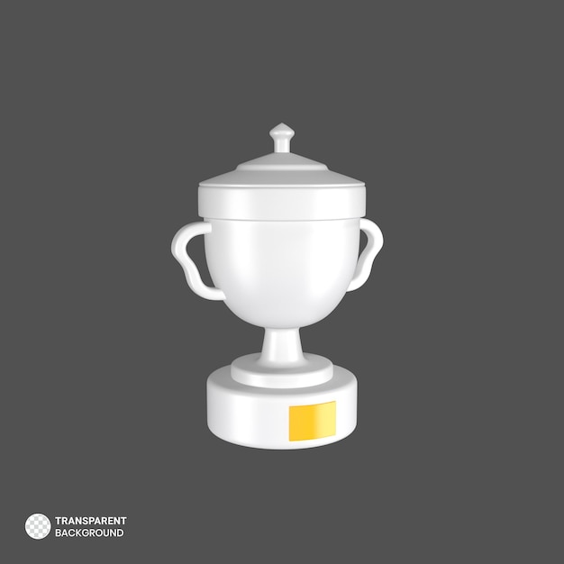 Free PSD trophy cup icon isolated 3d render illustration