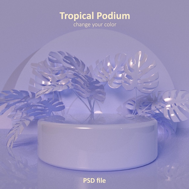 Tropical Podium 3D Background