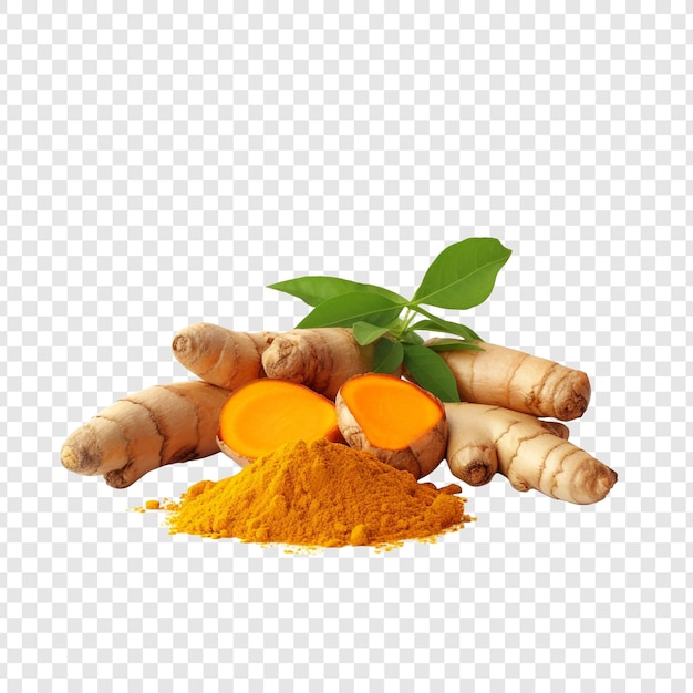 Free PSD turmeric isolated on transparent background