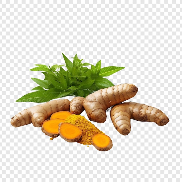 Free PSD turmeric isolated on transparent background