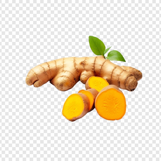 Free PSD turmeric isolated on transparent background