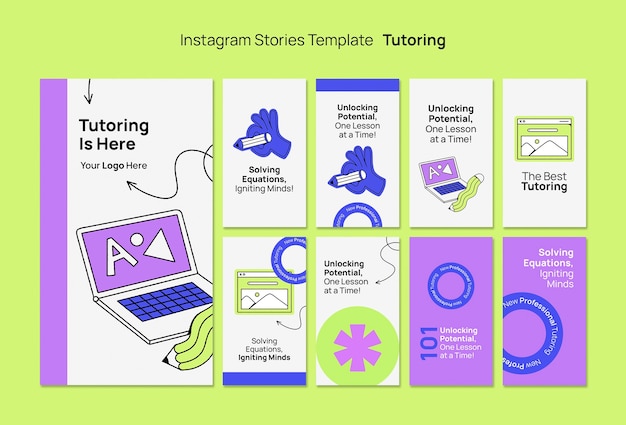 Free PSD tutoring service instagram stories