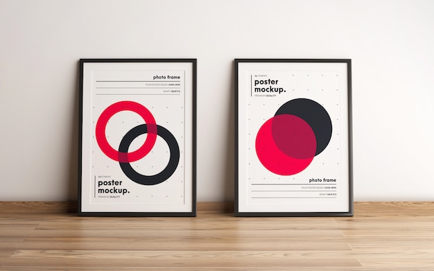 Two Framed posters mockup design