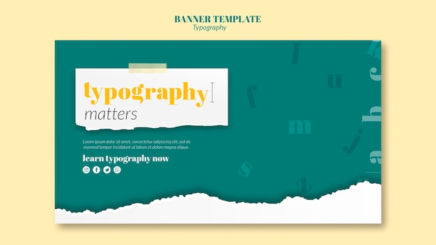 Free PSD typography service banner template