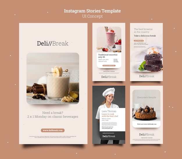 Ui ux instagram stories design template