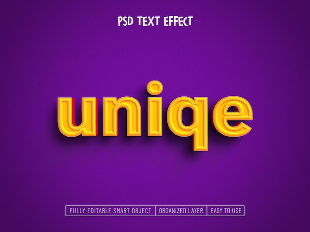 Uniqe editable text effect