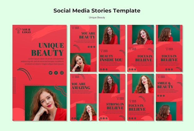 Free PSD unique beauty instagram stories