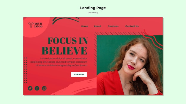 Unique beauty landing page theme